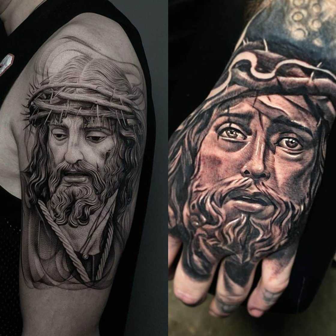 Jesus face tattoo Jesus face tattoo
