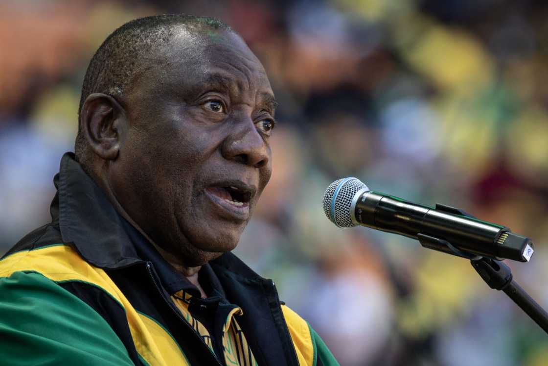 Cyril Ramaphosa at FNB Stadium Cyril Ramaphosa at FNB Stadium