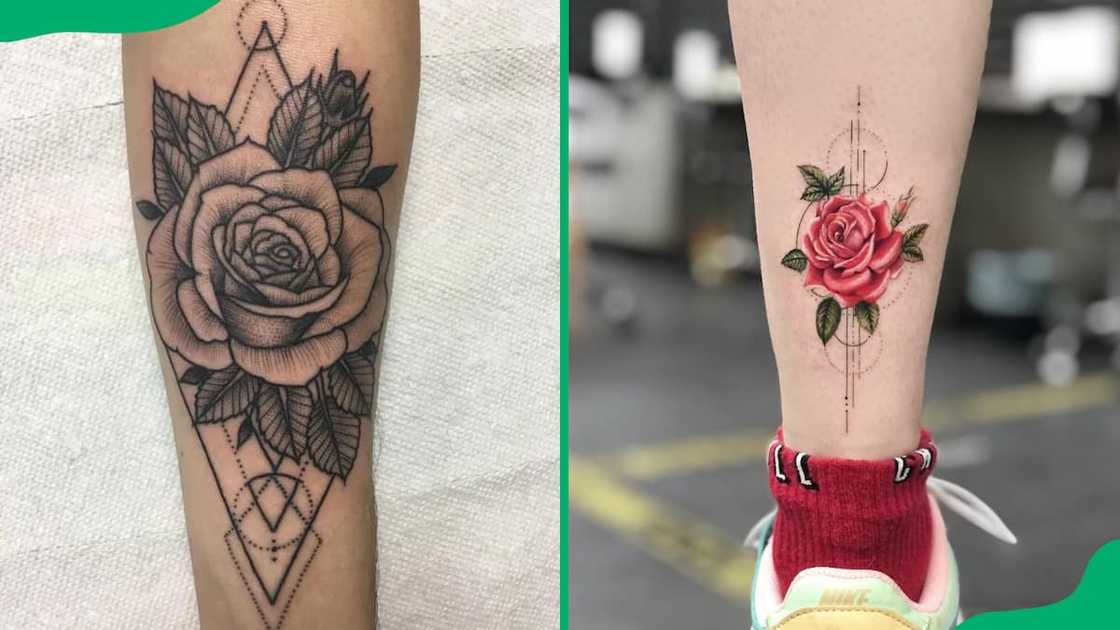 Geometric rose tattoos Geometric rose tattoos