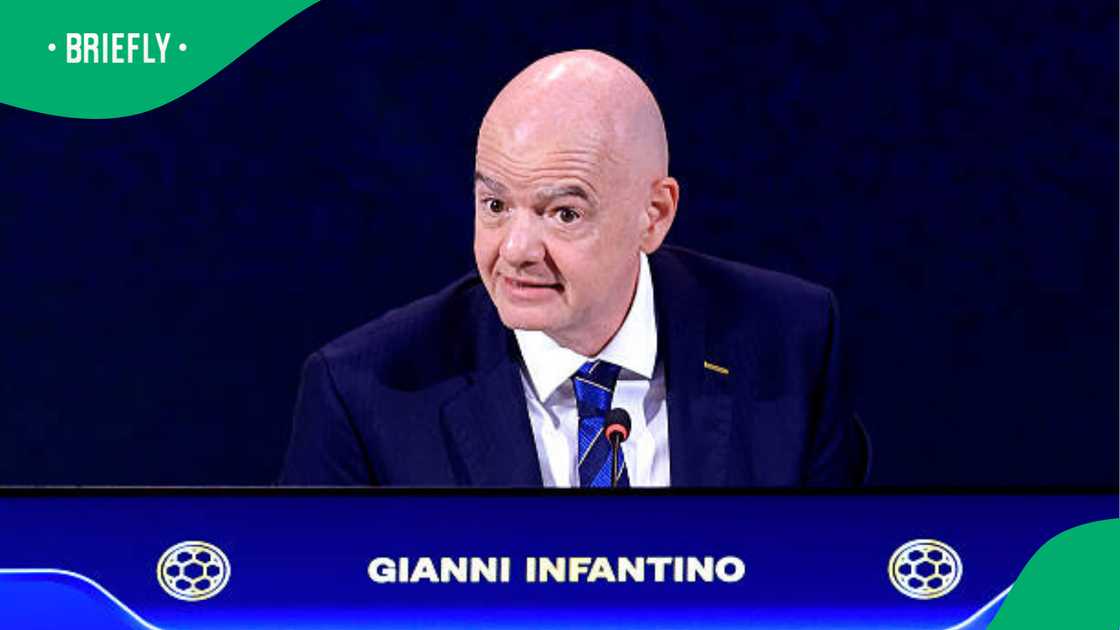 Gianni Infantino speaks at the 75th FIFA Congress as crucial decisions are announced ahead of the 2026 World Cup Gianni Infantino speaks at the 75th FIFA Congress as crucial decisions are announced ahead of the 2026 World Cup