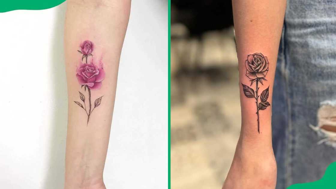 Forearm rose tattoos Forearm rose tattoos