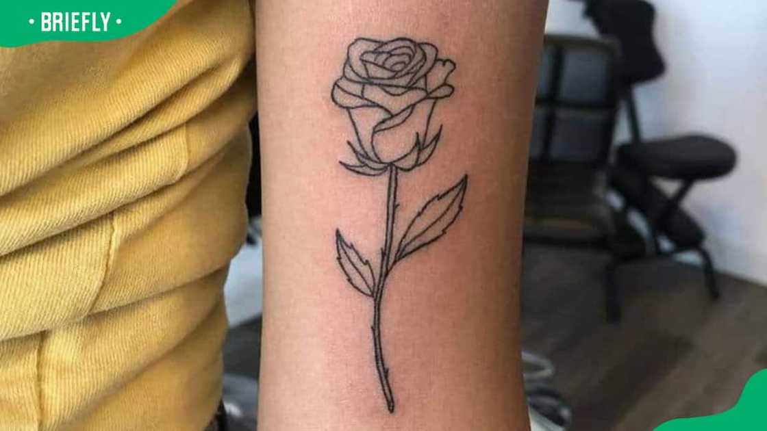Simple rose tattoo Simple rose tattoo