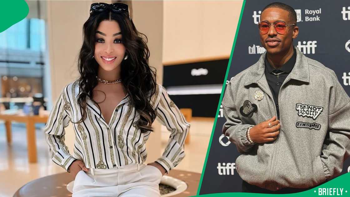 Khanyi Mbau and J0Flo starred in 'Meet the Khumalos'. Khanyi Mbau and J0Flo starred in 'Meet the Khumalos'.