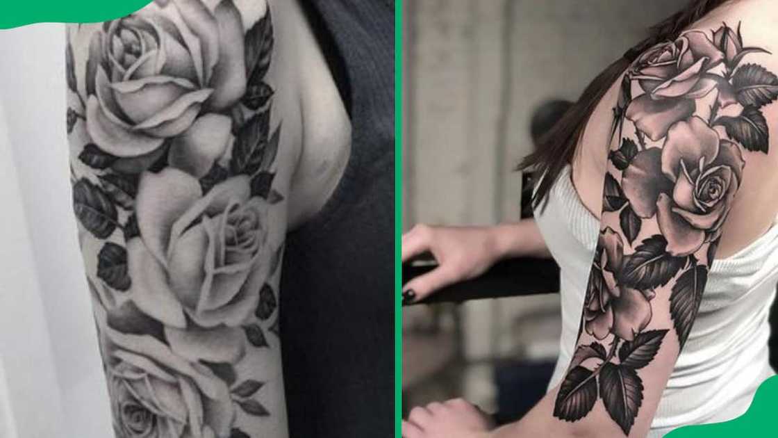 Rose upper arm tattoo Rose upper arm tattoo