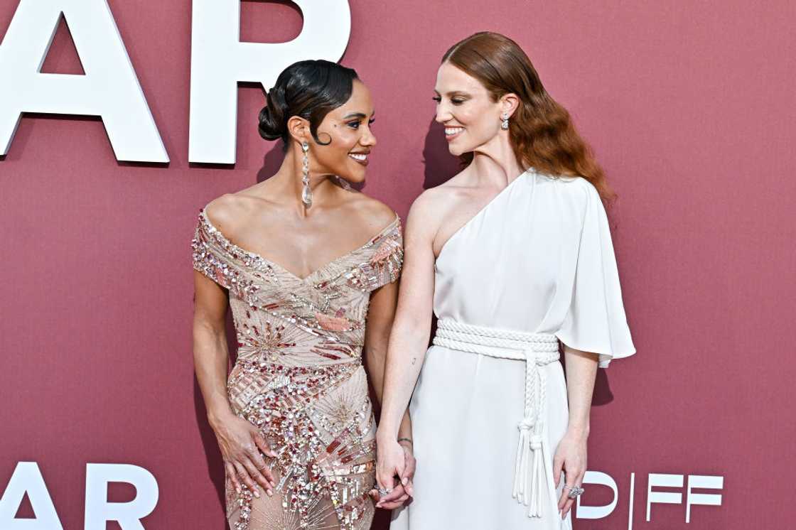 Alex Scott and Jess Glynne in Cap d'Antibes, France.