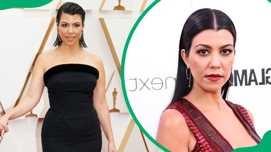 Kourtney Kardashian in Hollywood, California (L). Kourtney Kardashian in London, United Kingdom (R). Kourtney Kardashian in Hollywood, California (L). Kourtney Kardashian in London, United Kingdom (R).