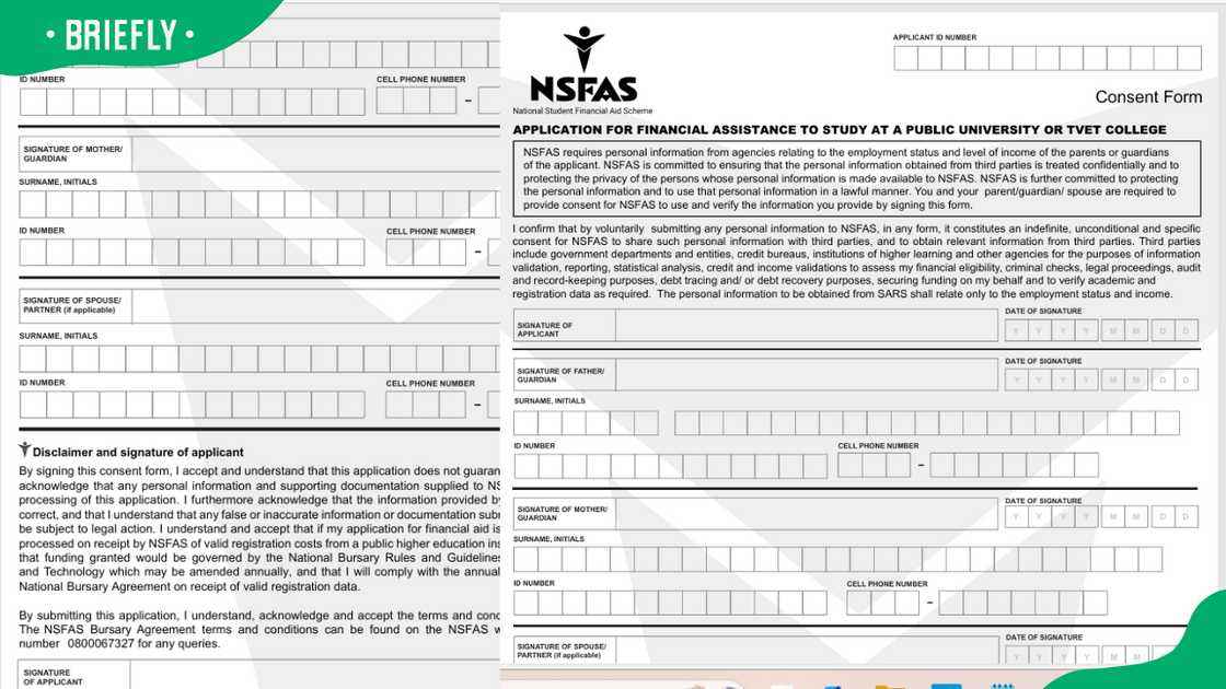 Consent form for NSFAS Consent form for NSFAS