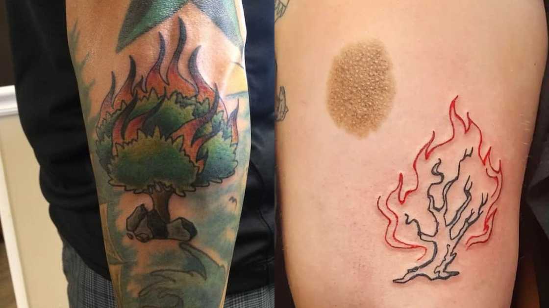 The burning bush tattoo The burning bush tattoo