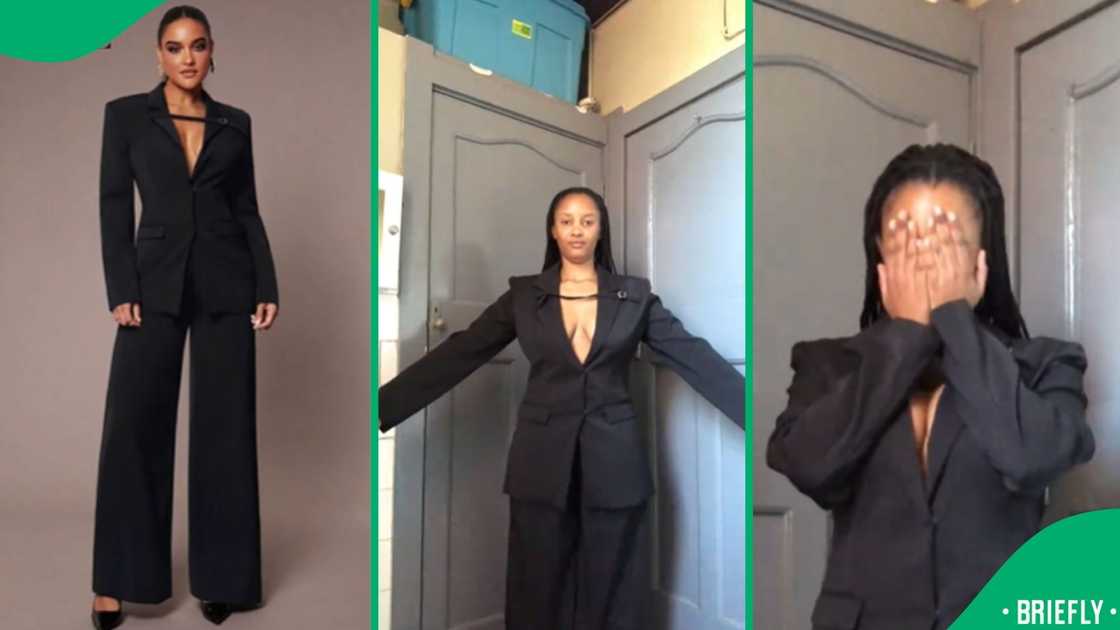 A woman ordered her graduation outfit online, but when she tried it on, she realised it was nothing like what she had ordered A woman ordered her graduation outfit online, but when she tried it on, she realised it was nothing like what she had ordered