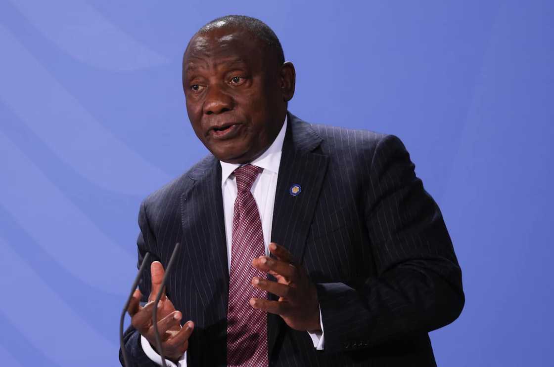 President Cyril Ramaphosa attends a press conference after the G20 Compact with Africa conference at the Chancellery in Berlin President Cyril Ramaphosa attends a press conference after the G20 Compact with Africa conference at the Chancellery in Berlin