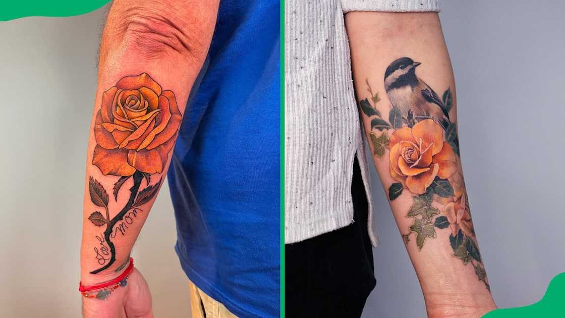 Orange rose tattoo Orange rose tattoo